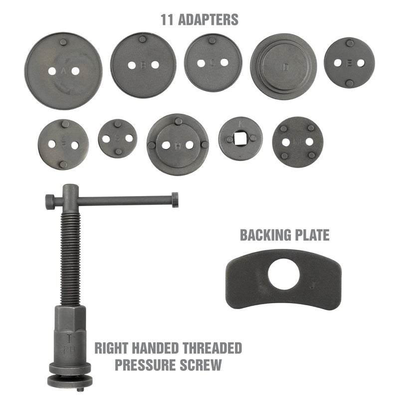 OEMTOOLS 27111 Disc Brake Tool Set  Front and Rear Brake Piston Tool  11 Adapters Included for Use with Most Cars  Forces or Rotates Pistons into Calipers - Image 5